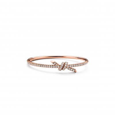 TIFFANY KNOTBANGLE IN ROSE GOLD WITH DIAMONDS 74153054